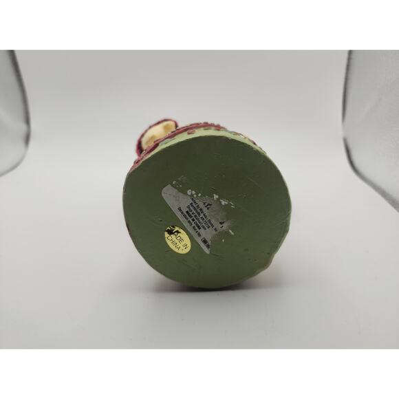 Walmart Santa Figurine Christmas Holiday Red Green Cream Resin Folk Art Style 9” - Picture 7 of 8